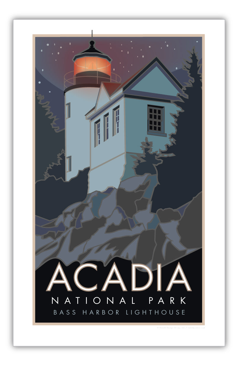 Acadia National Park, Bass Harbor Head Lighthouse, Maine - Poster