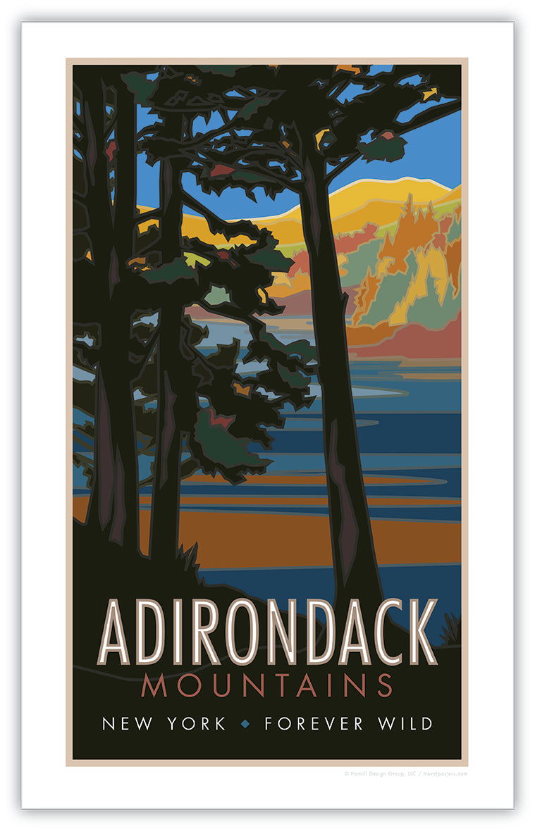 Adirondack Mountains, New York - Poster