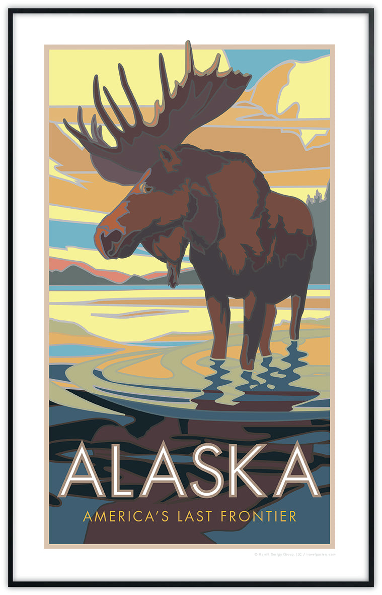 Alaska National Parks, Moose View Poster