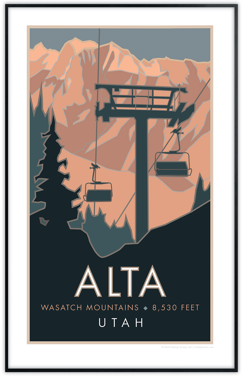 Alta, Wasatch Mountains framed poster