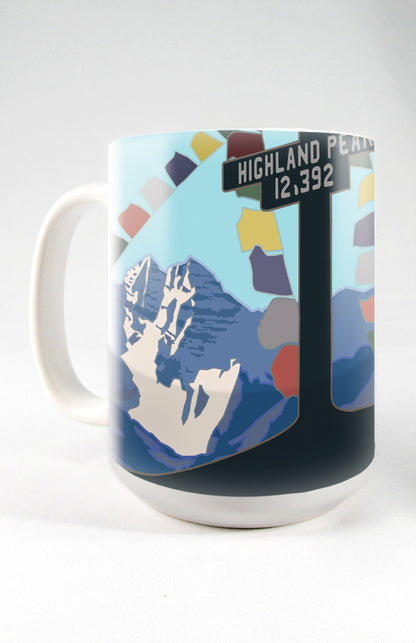 Aspen, Colorado (Highland Peak Bowl) - 15oz. Ceramic Mug