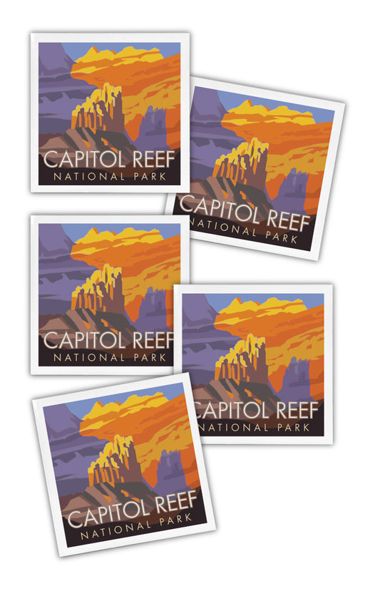 Capitol Reef National Park, Utah - 4.25" x 4.25" Ceramic Coaster