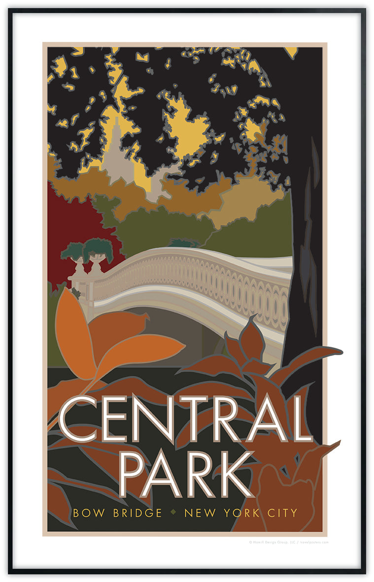 Central Park (Bow Bridge), New York City - Poster