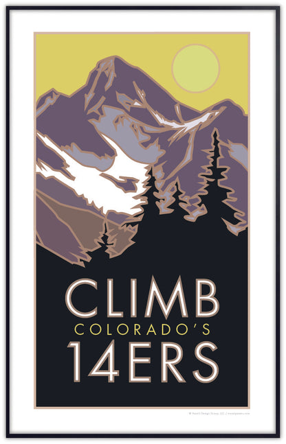 Climb 14ers Poster