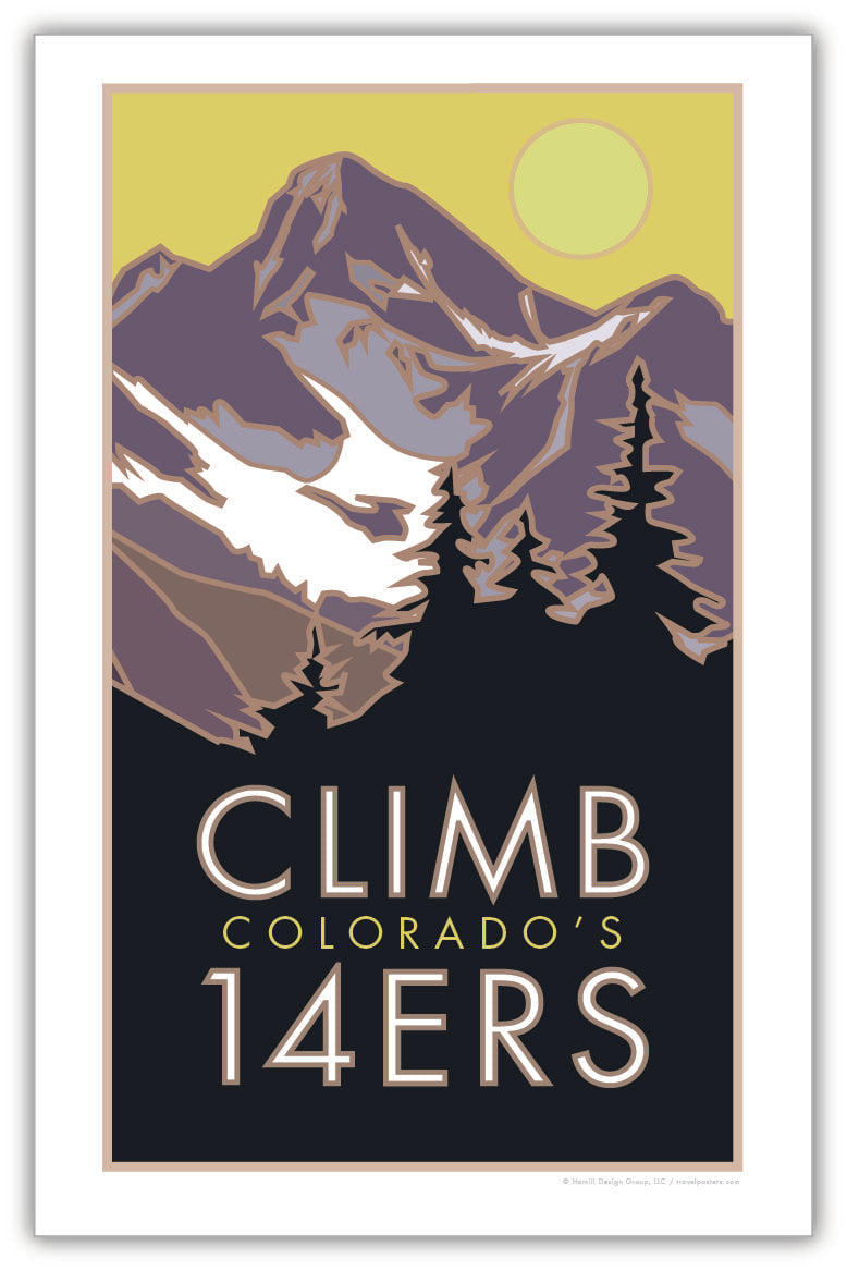 Climb Colorado's 14ers - Poster