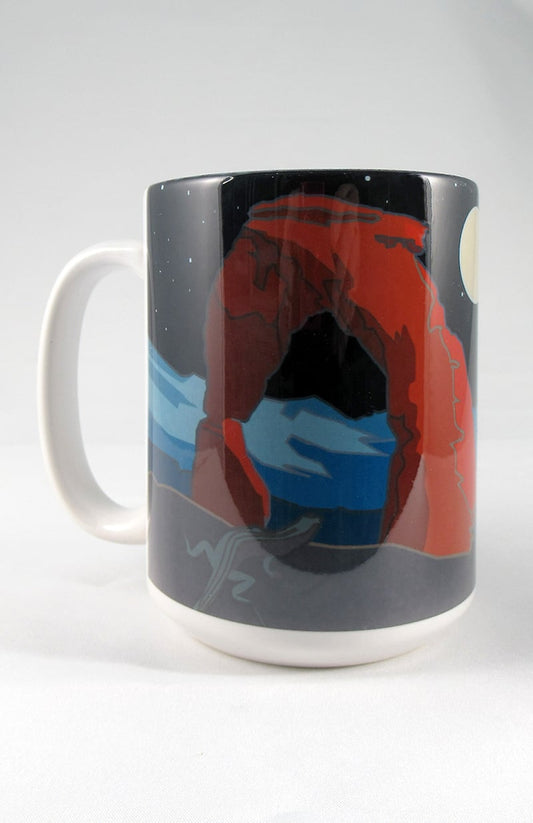 Arches National Park, Delicate Arch at Night, Utah - 15oz. Ceramic Mug