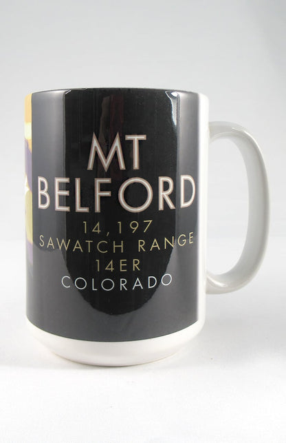 Mt. Belford, Colorado - Colorado 14er - 15oz. Ceramic Mug