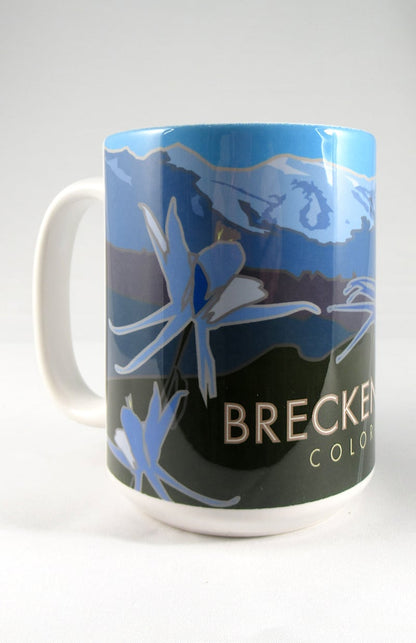 Breckenridge, Colorado - Columbines - 15oz. Ceramic Mug