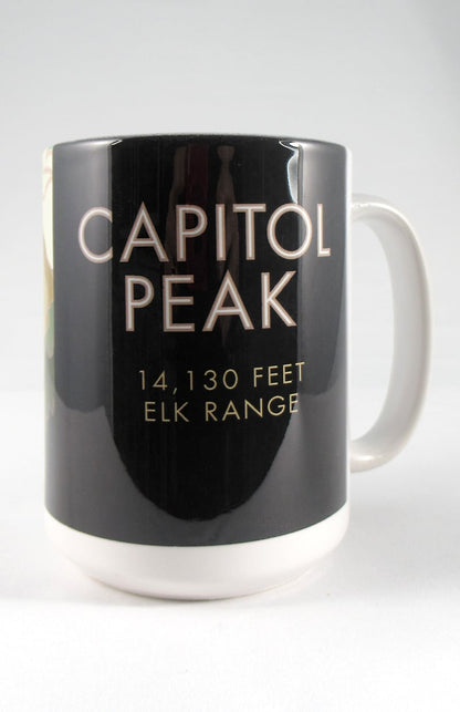 Capitol Peak, Colorado - Colorado 14er - 15oz. Ceramic Mug