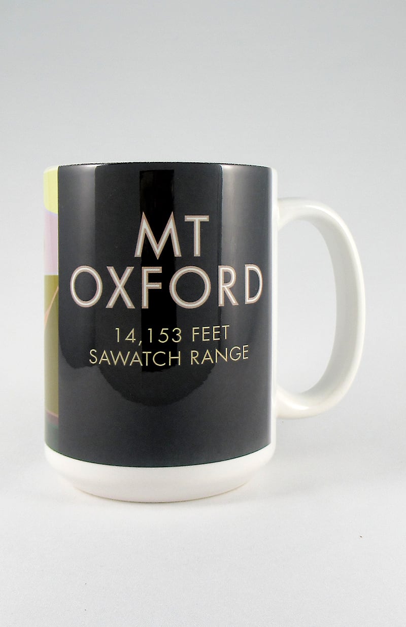 Mt. Oxford, Colorado - Colorado 14er - 15oz. Ceramic Mug