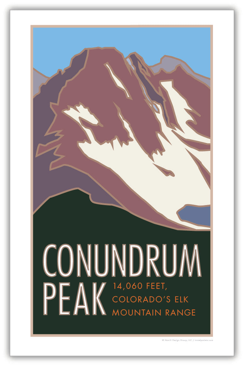 Conundrum Peak, Colorado - Colorado 14er - Poster