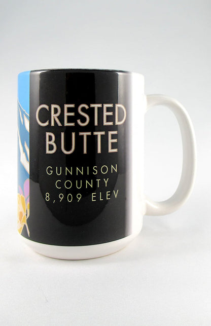 Crested Butte (Flowers), Colorado - 15oz. Ceramic Mug