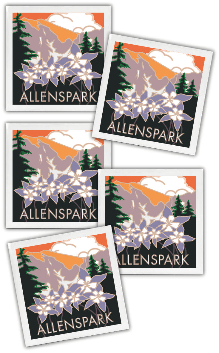 Allenspark, Colorado - 4.25" x 4.25" Ceramic Coaster