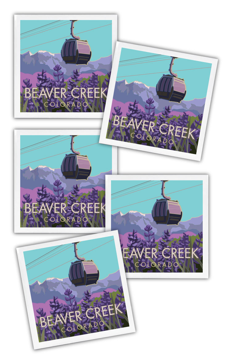 Beaver Creek Summer, Colorado - 4.25" x 4.25" Ceramic Coaster