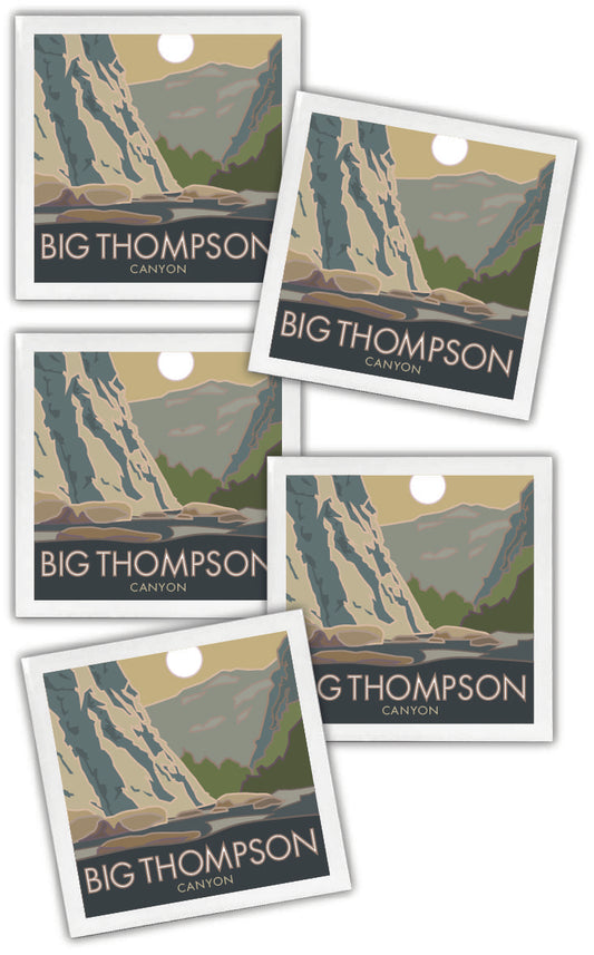 Big Thompson Canyon, Colorado - 4.25" x 4.25" Ceramic Coaster