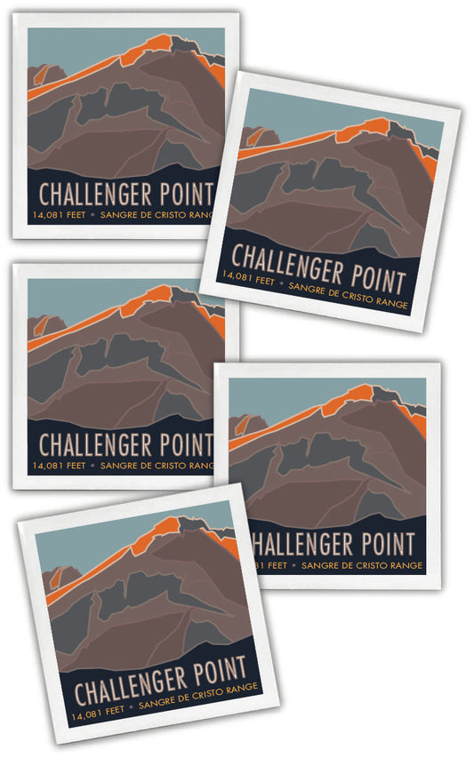 Challenger Point, Colorado - 4.25" x 4.25" Ceramic Coaster