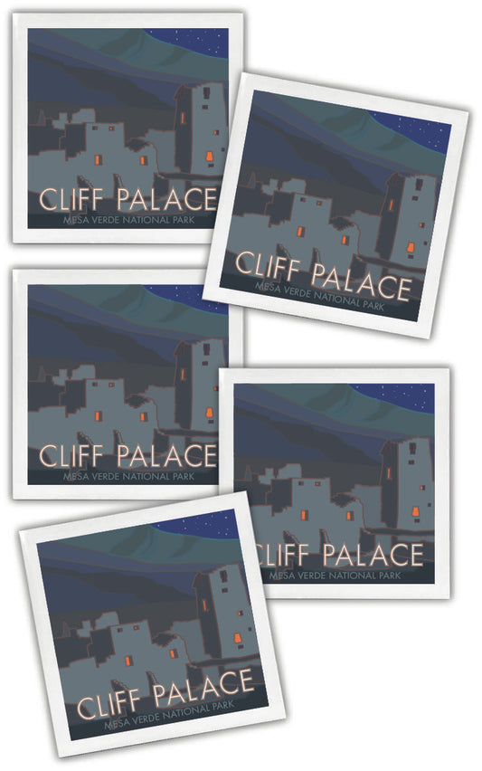 Cliff Palace, Mesa Verde National Park, Colorado - 4.25" x 4.25" Ceramic Coaster