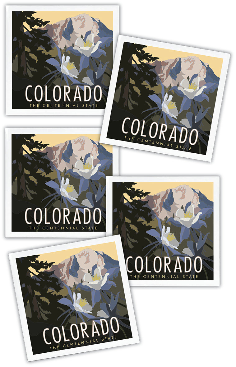 Colorado - The Centennial State - 4.25" x 4.25" Ceramic Coaster