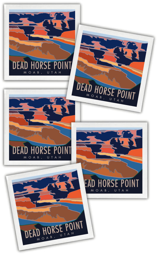 Dead Horse Point, Utah - 4.25" x 4.25" Ceramic Coaster