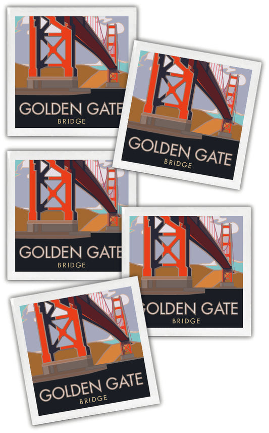 Golden Gate Bridge 1, San Francisco, California - 4.25" x 4.25" Ceramic Coaster