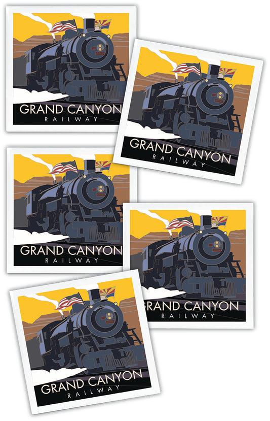 Grand Canyon Railway, Arizona - 4.25" x 4.25" Ceramic Coaster