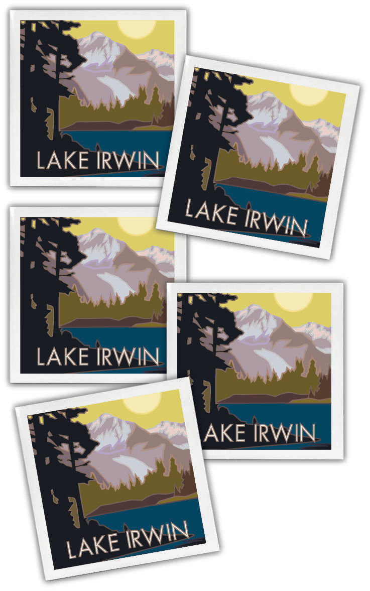 Lake Irwin, Colorado - 4.25" x 4.25" Ceramic Coaster