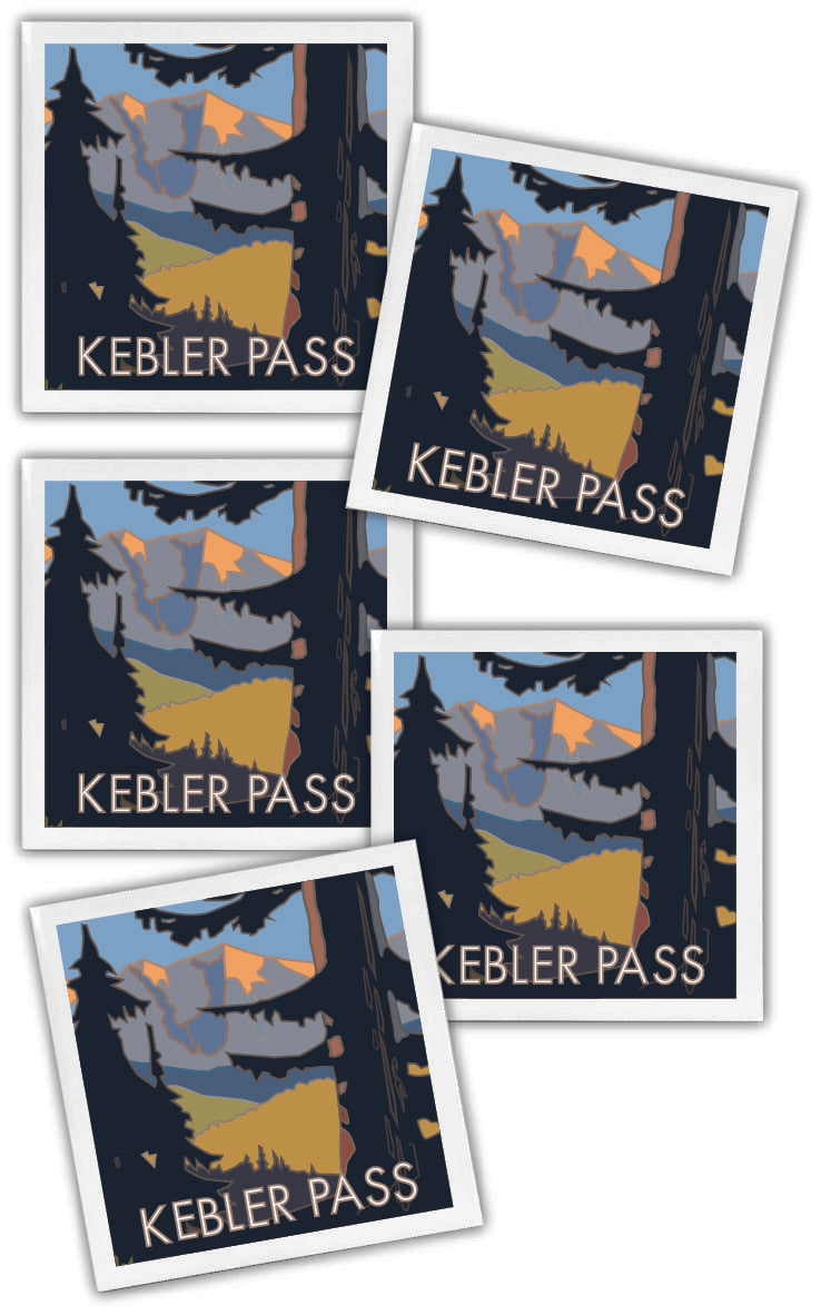 Kebler Pass, Colorado - 4.25" x 4.25" Ceramic Coaster