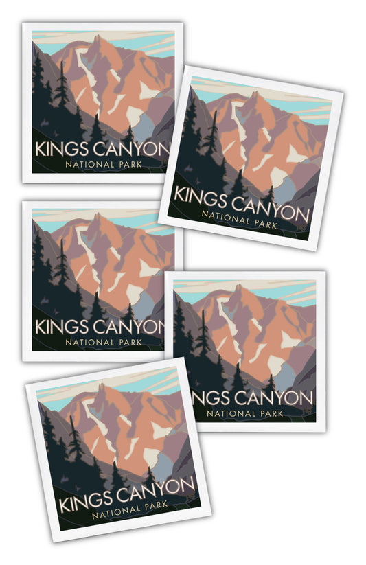 Kings Canyon National Park, California - 4.25" x 4.25" Ceramic Coaster