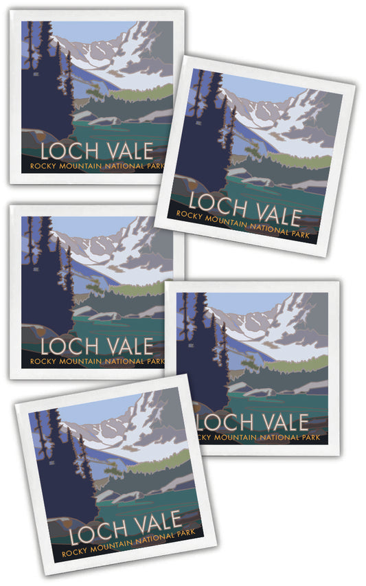 Loch Vale, Rocky Mountain National Park, Colorado - 4.25" x 4.25" Ceramic Coaster