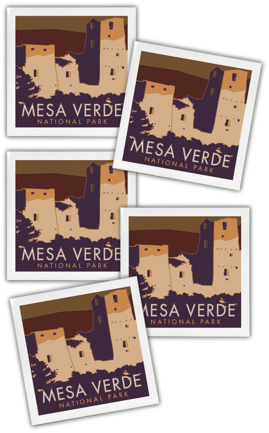 Mesa Verde National Park, Colorado - 4.25" x 4.25" Ceramic Coaster