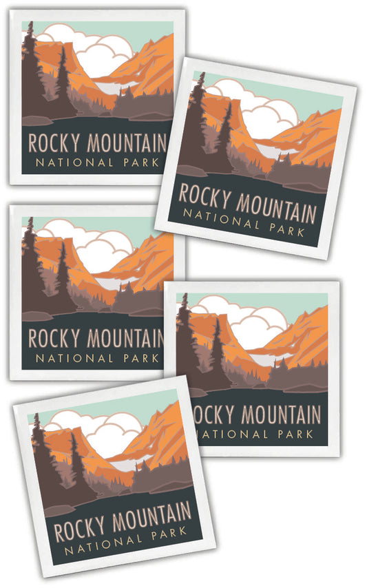 Rocky Mountain National Park 1, Colorado - 4.25" x 4.25" Ceramic Coaster