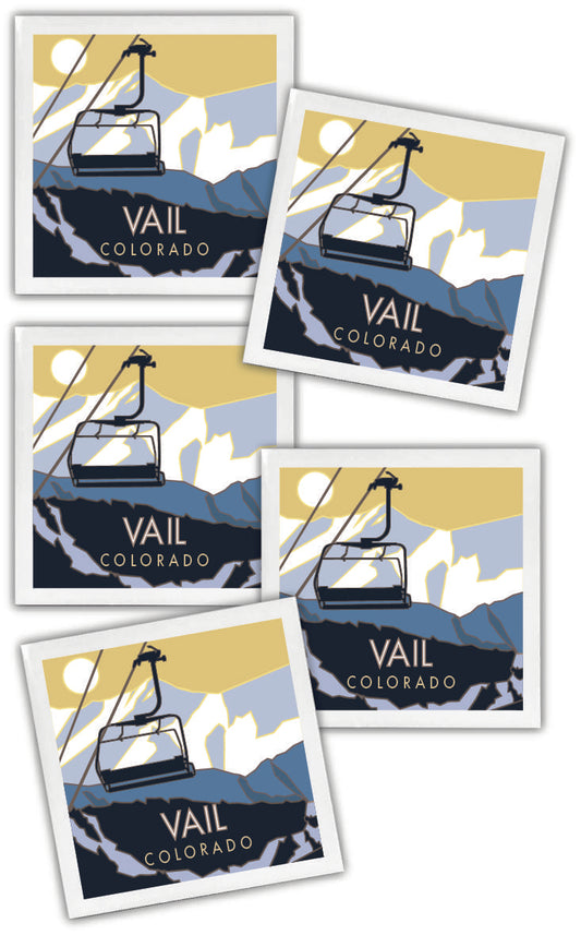 Vail, Colorado - 4.25" x 4.25" Ceramic Coaster