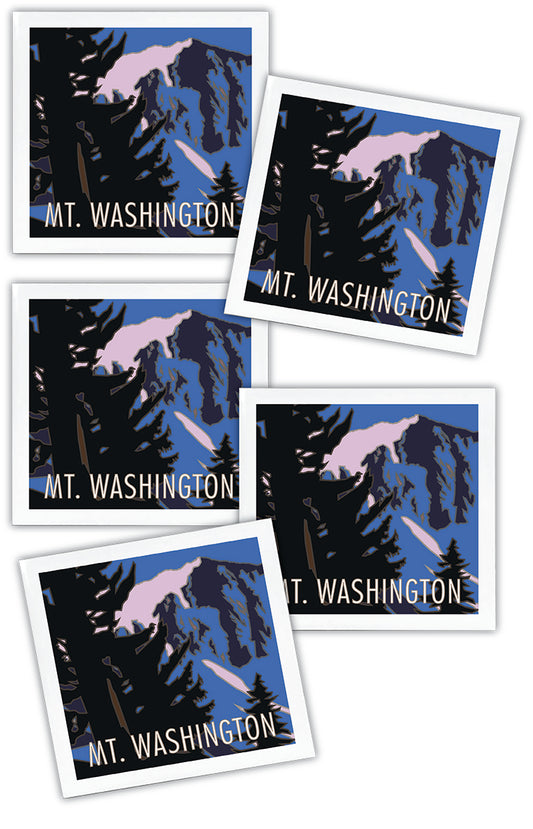 Mount Washington, New Hampshire - 4.25" x 4.25" Ceramic Coaster