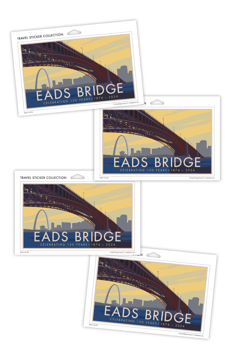 Eads Bridge, St. Louis, Missouri - 4" x 6" Sticker