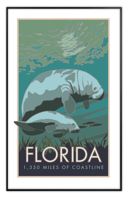 Florida (Manatee) - Poster