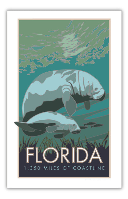 Florida (Manatee) - Poster