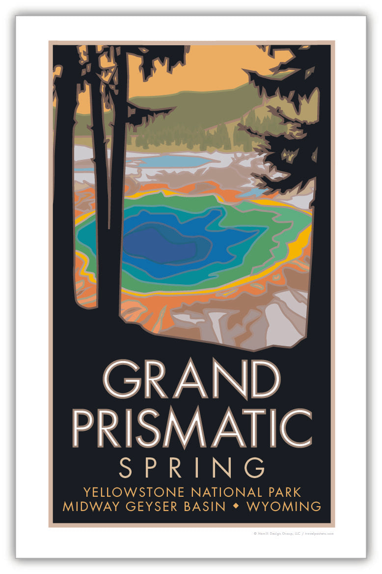 Yellowstone National Park Grand Prismatic Spring poster