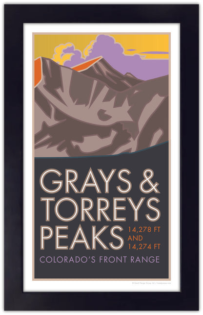 Grays and Torreys Peaks, Colorado - Colorado 14er - Poster