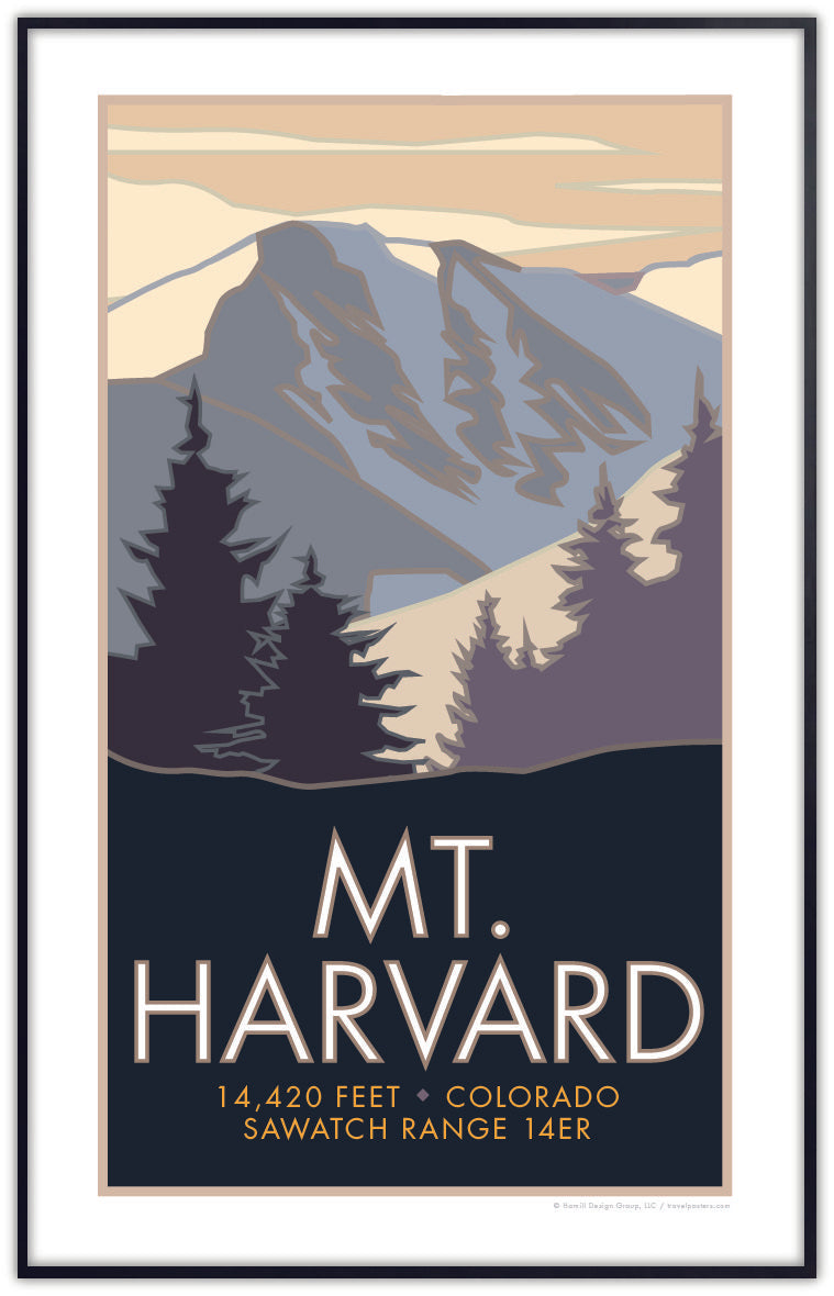 Mt. Harvard, Colorado - Colorado 14er - Poster