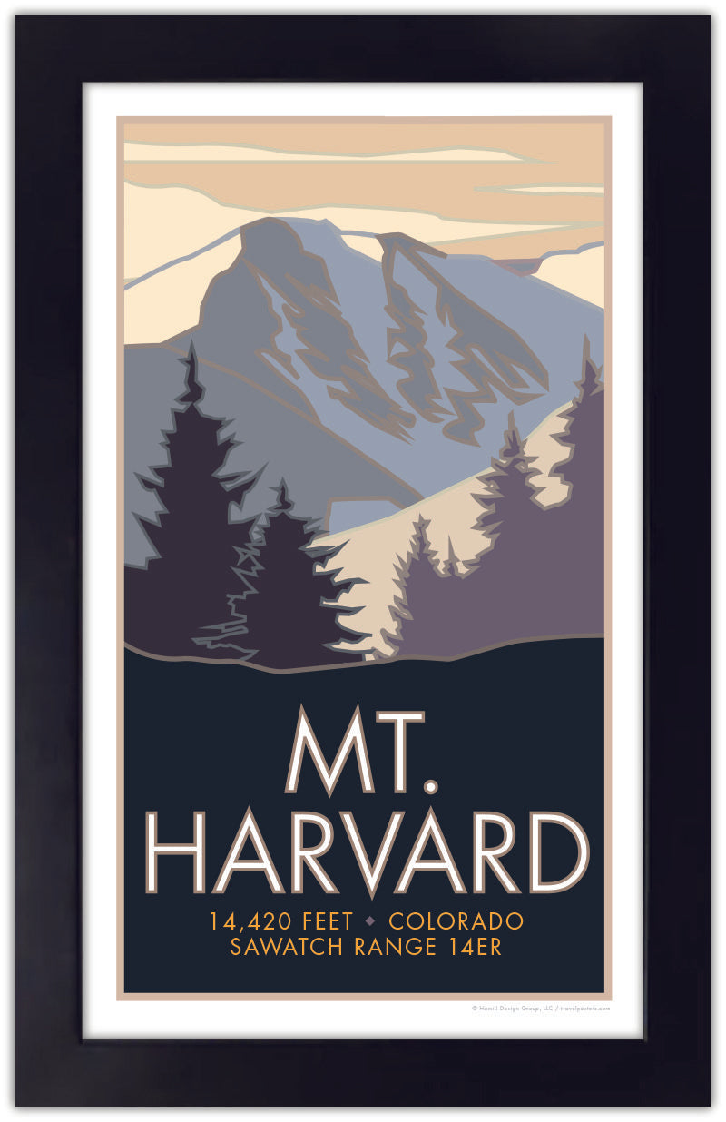 Mt. Harvard, Colorado - Colorado 14er - Poster