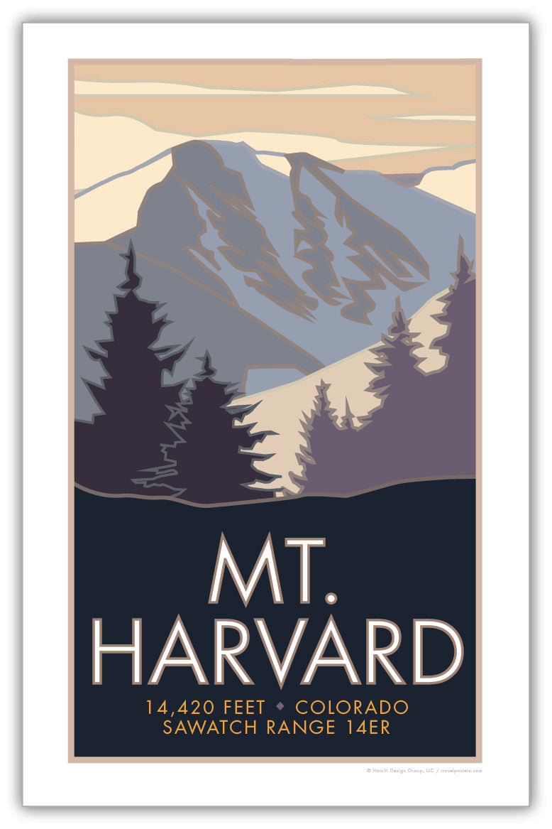 Mt. Harvard, Colorado - Colorado 14er - Poster