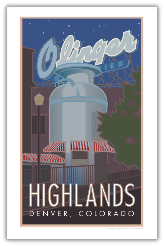 Highlands Neighborhood, Denver, Colorado - Poster