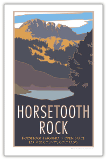 Horsetooth Rock, Colorado - Poster