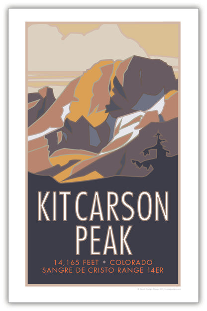 Kit Carson Peak, Colorado - Colorado 14er - Poster