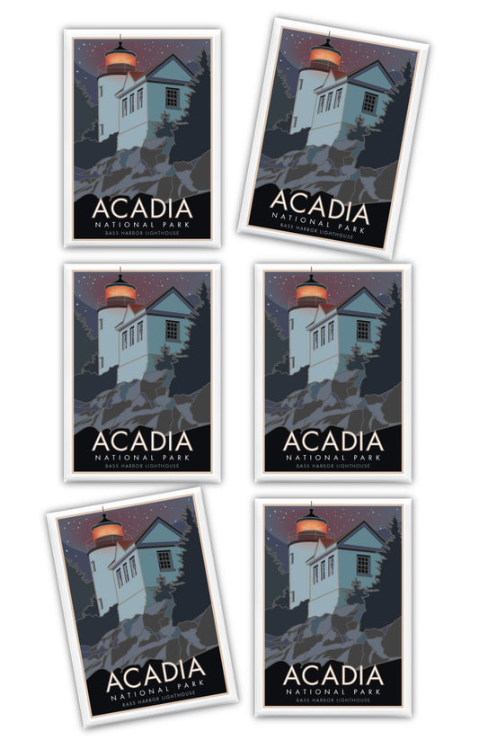 Acadia National Park, Bass Harbor Head Lighthouse, Maine - 2.5" x 3.5" Magnet