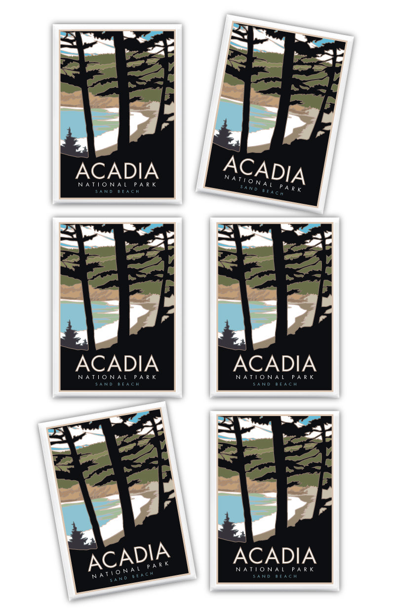 Acadia National Park, Sand Beach, Maine - 2.5" x 3.5" Magnet