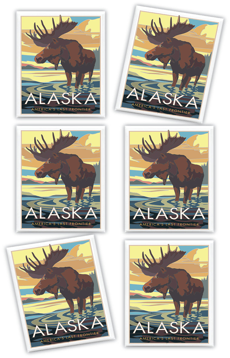 Alaska National Parks, Moose View - 2.5" x 3.5" Magnet