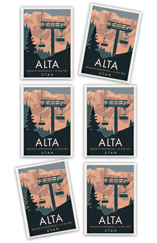 Alta, Wasatch Mountains magnets