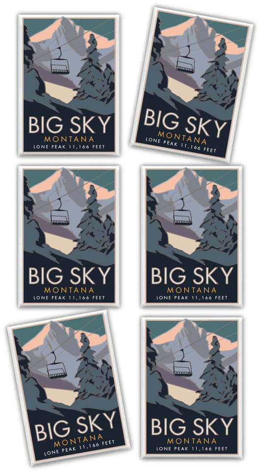 Big Sky, Montana - 2.5" x 3.5" Magnet