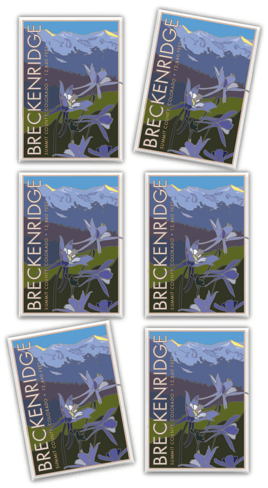 Breckenridge, Colorado - Columbines - 2.5" x 3.5" Magnet